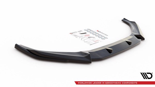 Maxton Front Splitter V.3 Audi S4 / A4 S-Line B9 - Gloss Black