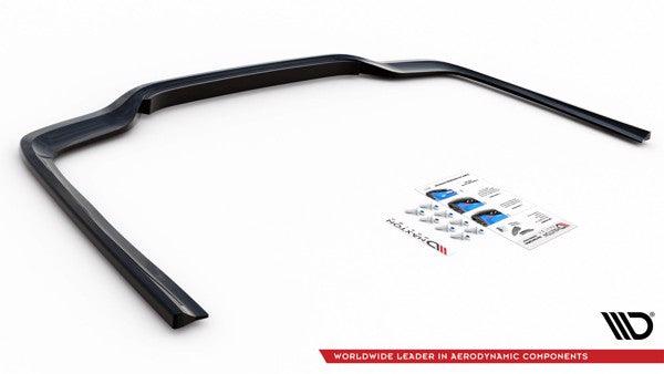 Maxton Central Rear Splitter (With Vertical Bars) Mercedes-Benz E Amg-Line Sedan W212 Facelift - Gloss Black
