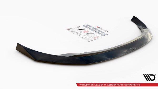 Maxton Front Splitter V.1 Nissan 370Z Facelift - Gloss Black