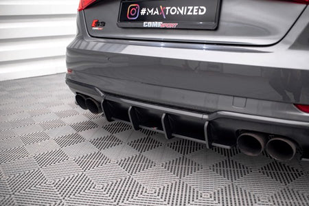 Maxton Street Pro Rear Diffuser Audi S3 Sportback 8V Facelift - Black