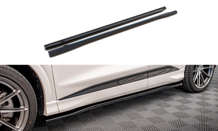 Maxton Side Skirts Diffusers Audi Q4 E-Tron Sportback Mk1 - Gloss Black