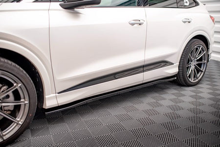 Maxton Side Skirts Diffusers Audi Q4 E-Tron Sportback Mk1 - Gloss Black