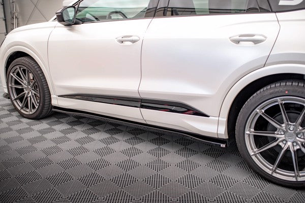 Maxton Side Skirts Diffusers Audi Q4 E-Tron Sportback Mk1 - Gloss Black