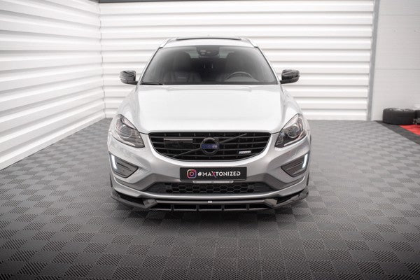 Maxton Front Splitter Volvo Xc60 R-Design Mk1 Facelift - Gloss Black