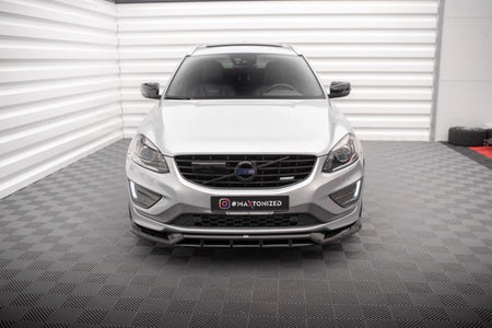 Maxton Front Splitter Volvo Xc60 R-Design Mk1 Facelift - Gloss Black