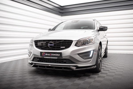 Maxton Front Splitter Volvo Xc60 R-Design Mk1 Facelift - Gloss Black
