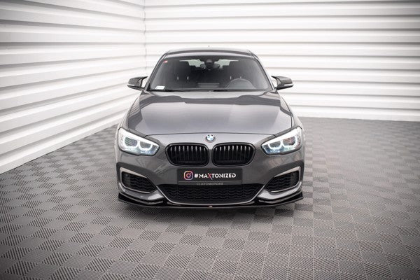 Maxton Front Splitter V.3 BMW 1 F20/F21 M-Power - Gloss Black