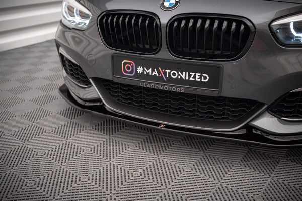 Maxton Front Splitter V.3 BMW 1 F20/F21 M-Power - Gloss Black