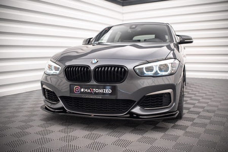 Maxton Front Splitter V.3 BMW 1 F20/F21 M-Power - Gloss Black
