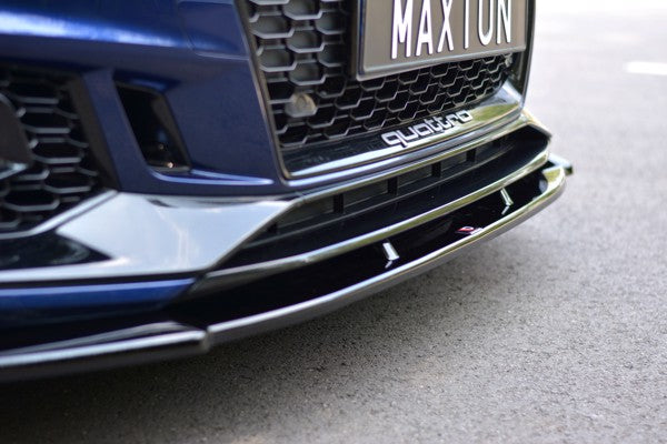 Maxton Front Splitter V.1 Audi RS4 B9 - Gloss Black