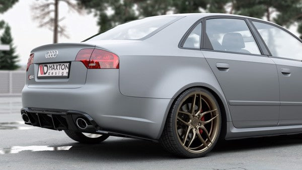 Maxton Rear Side Splitters V.2 Audi RS4 Sedan B7 - Gloss Black