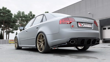 Maxton Rear Side Splitters V.2 Audi RS4 Sedan B7 - Gloss Black