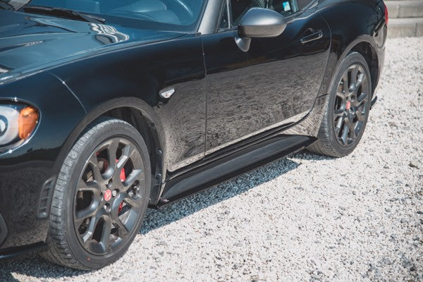 Maxton Side Skirts Diffusers Fiat 124 Spider Abarth - Gloss Black