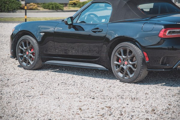 Maxton Side Skirts Diffusers Fiat 124 Spider Abarth - Gloss Black
