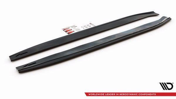 Maxton Side Skirts Diffusers Mercedes-Benz Glc Coupe Amg-Line C253 Facelift - Gloss Black