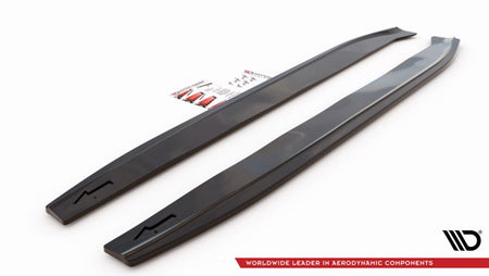 Maxton Side Skirts Diffusers Mercedes-Benz Glc Coupe Amg-Line C253 Facelift - Gloss Black
