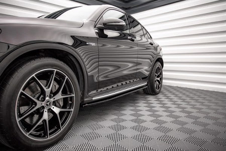 Maxton Side Skirts Diffusers Mercedes-Benz Glc Coupe Amg-Line C253 Facelift - Gloss Black
