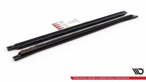 Maxton Side Skirts Diffusers Volkswagen Tiguan Allspace Mk2 - Gloss Black