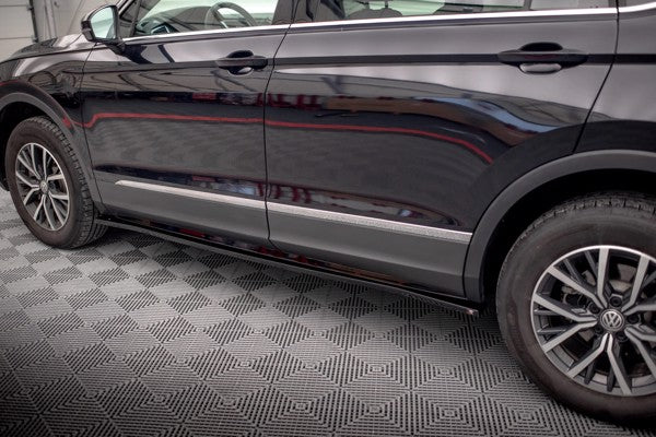 Maxton Side Skirts Diffusers Volkswagen Tiguan Allspace Mk2 - Gloss Black