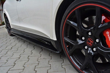 Maxton Side Skirts Diffusers Honda Civic Ix Type R - Gloss Black