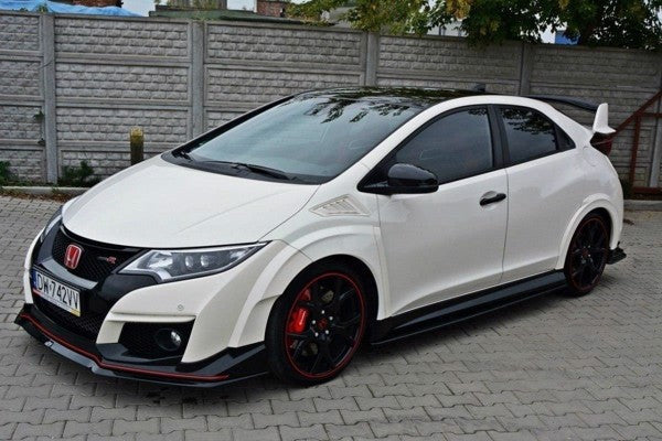 Maxton Side Skirts Diffusers Honda Civic Ix Type R - Gloss Black