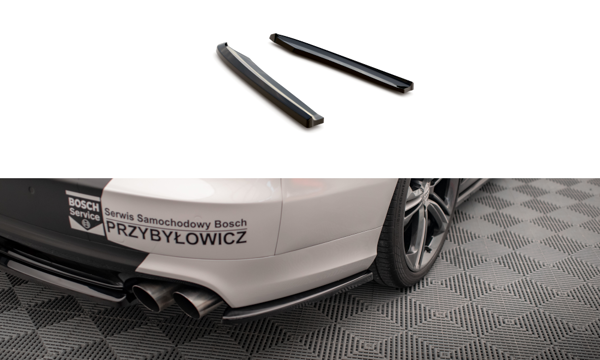 Maxton Rear Side Splitters Audi S8 D4 - Gloss Black