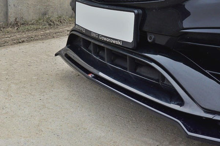 Maxton Front Splitter V.2 Mercedes Cla A45 Amg C117 Facelift - Gloss Black