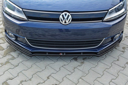 Maxton Front Splitter V.1 VW Jetta 6 - Gloss Black
