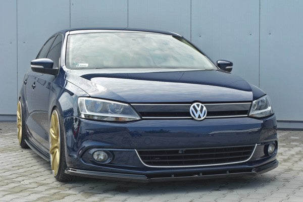 Maxton Front Splitter V.1 VW Jetta 6 - Gloss Black