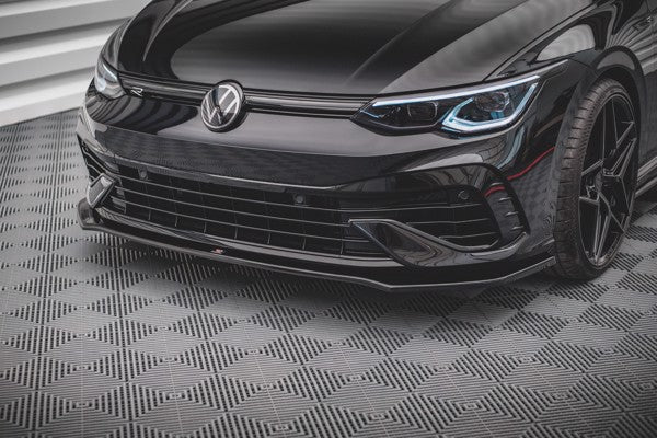 Maxton Front Splitter V.3 Volkswagen Golf R Mk8 - Gloss Black