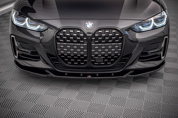 Maxton Front Splitter V.4 BMW 4 M-Pack G22 - Gloss Black