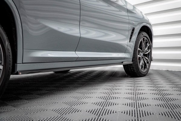 Maxton Side Skirts Diffusers BMW X4 M-Pack G02 Facelift - Gloss Black