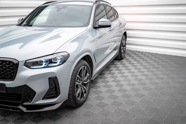 Maxton Side Skirts Diffusers BMW X4 M-Pack G02 Facelift - Gloss Black