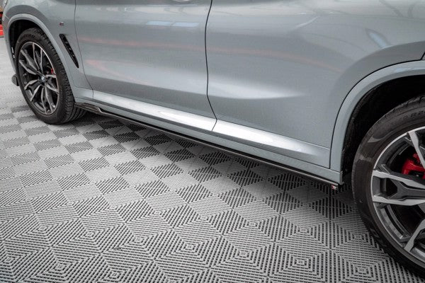 Maxton Side Skirts Diffusers BMW X4 M-Pack G02 Facelift - Gloss Black