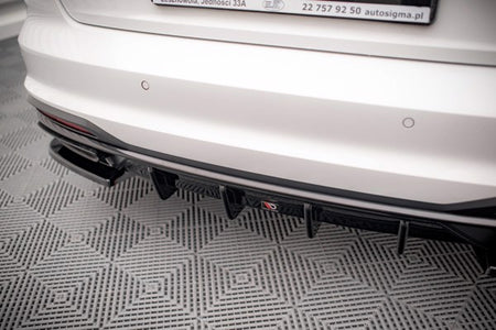 Maxton Rear Valance Audi A4 B9 Facelift - Gloss Black