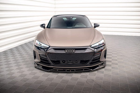 Maxton Front Splitter V.2 Audi E-Tron Gt / RS Gt Mk1 - Gloss Black