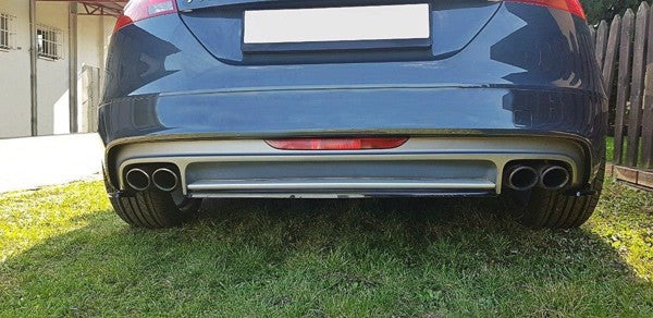 Maxton Central Rear Splitter Audi TT S Mk2 (8J) - Gloss Black