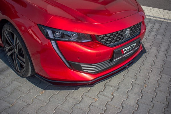 Maxton Front Splitter V.2 Peugeot 508 Mk2 - Gloss Black