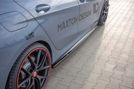 Maxton Side Skirts Diffusers V.1 For BMW 1 F40 M-Pack/ M135I  - Gloss Black