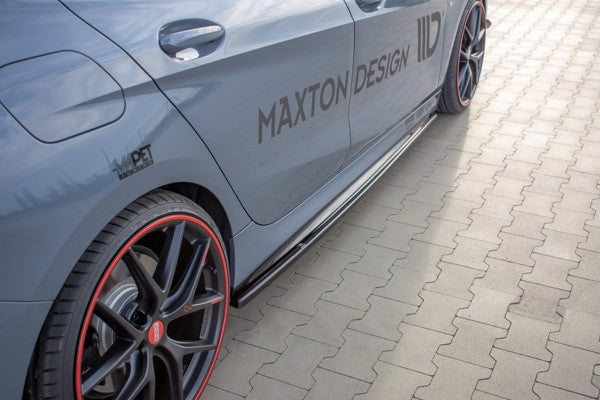 Maxton Side Skirts Diffusers V.1 For BMW 1 F40 M-Pack/ M135I  - Gloss Black