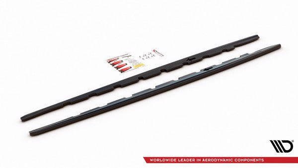 Maxton Side Skirts Diffusers V.1 For BMW 1 F40 M-Pack/ M135I  - Gloss Black