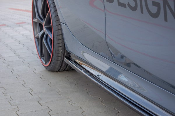 Maxton Side Skirts Diffusers V.1 For BMW 1 F40 M-Pack/ M135I  - Gloss Black