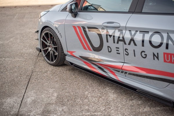 Maxton Side Skirts Diffusers V.3 Ford Fiesta Mk8 St / St-Line - Gloss Black