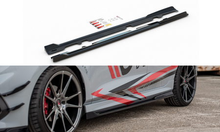 Maxton Side Skirts Diffusers V.3 Ford Fiesta Mk8 St / St-Line - Gloss Black