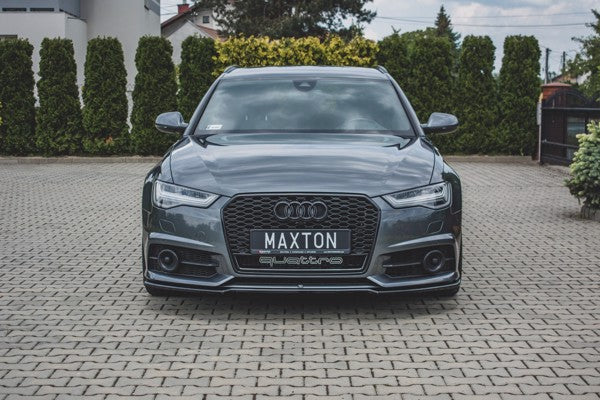 Maxton Front Splitter Audi S6 / A6 S-Line C7 Fl  - Gloss Black