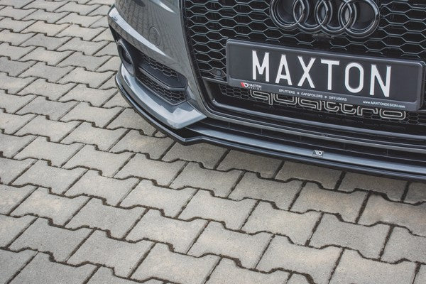 Maxton Front Splitter Audi S6 / A6 S-Line C7 Fl  - Gloss Black