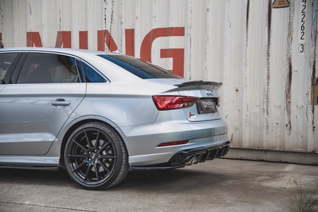Maxton Rear Side Splitters V.2 Audi S3 Sedan 8V Facelift - Gloss Black