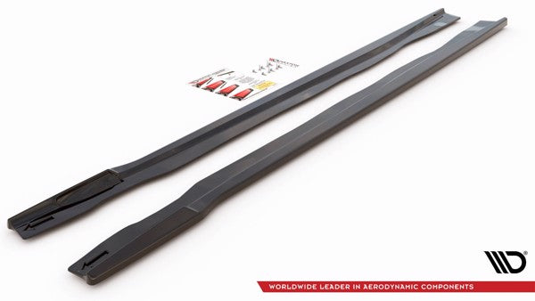 Maxton Side Skirts Diffusers BMW X7 M G07 - Gloss Black