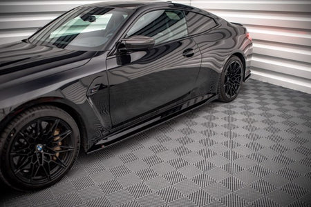 Maxton Side Skirts Diffusers V.1 BMW M4 G82 - Gloss Black