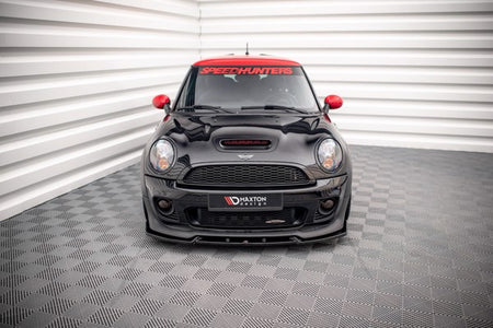 Maxton Front Splitter V.3 Mini Cooper John Cooper Works R56 - Gloss Black